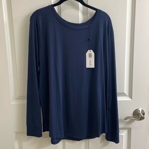 Universal Standard Long Sleeve Tee Rex, Navy Blazer, Size Large (22-24)